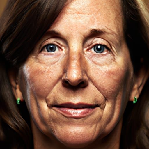 A Close-up Portrait of a Matriarch in a Studio Setting