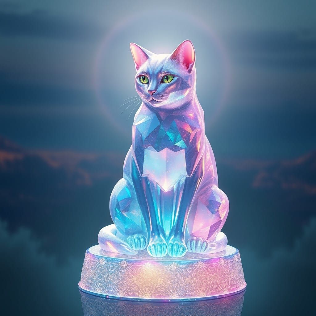 Crystal Cat of Enchanted Dreams