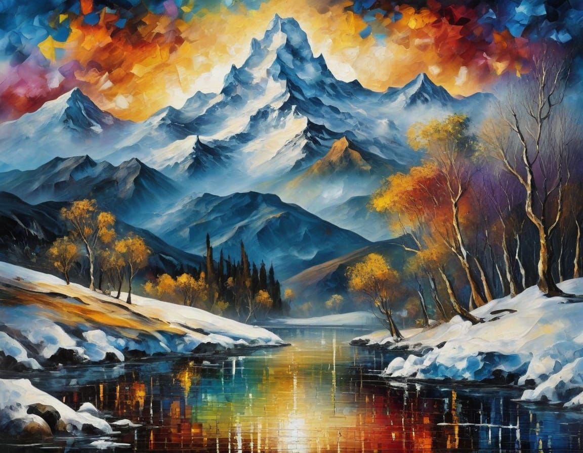 Surrealistic Landscape with Distressed Colors and Dreamy Atm...