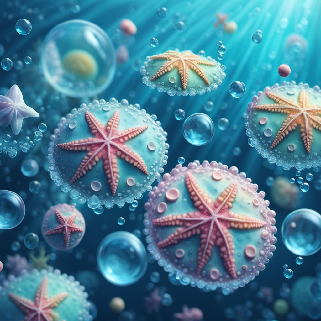 Vibrant Underwater Wonderland in Whimsical Candy Art
