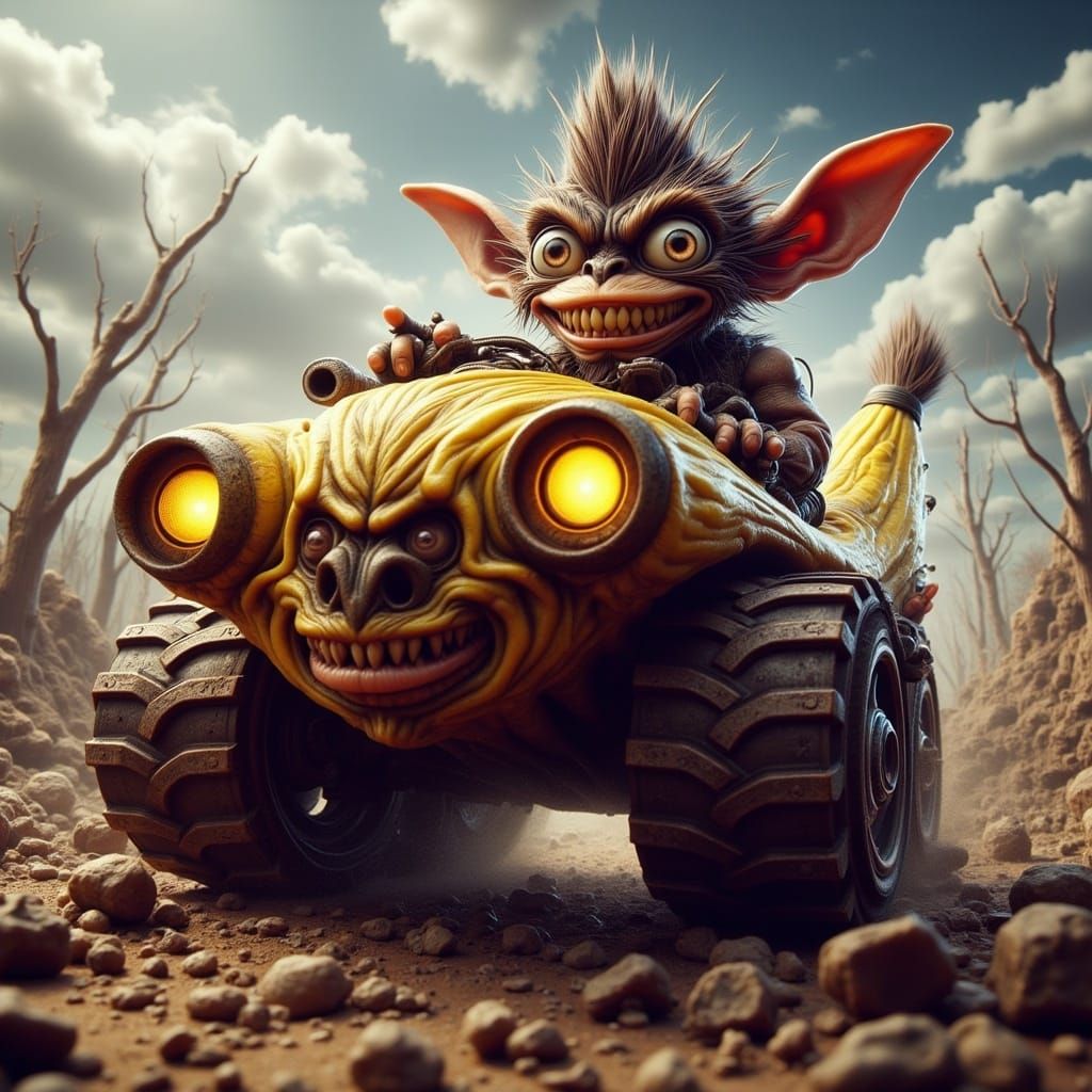 Mad Max Madness: Chibi Donkey Kong Speeds Through Wasteland....