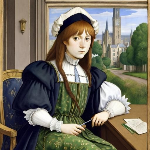 Stylized Eleventh Century Knight in Modern Street Scene