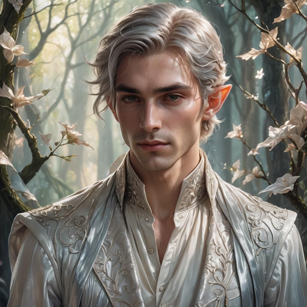 Ethereal Elf Portrait in Dreamlike Soft Tones