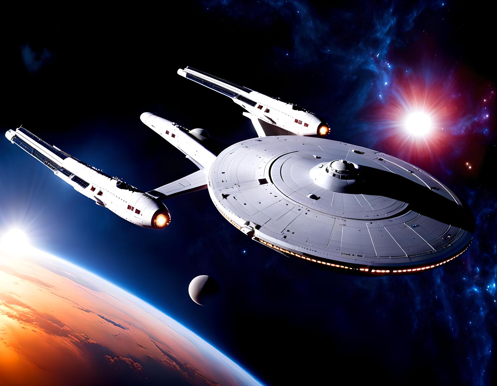 Star Trek Enterprise in Space, Insanely Detailed Photography