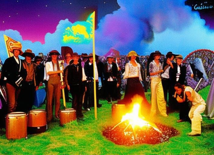 Glastonbury Festival Campfire Fan Art