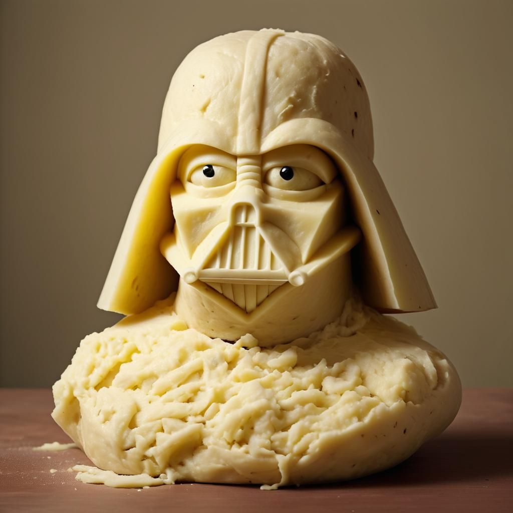 Mashed Potato Darth Vader Food Art