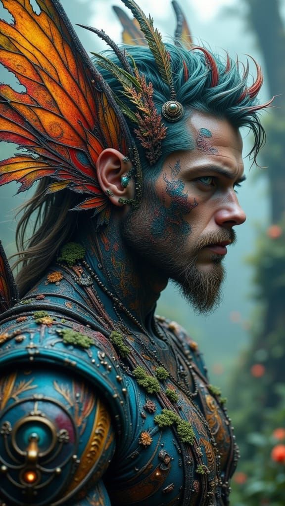 Gothic Dark Fantasy Landscape with Glowing Eyes