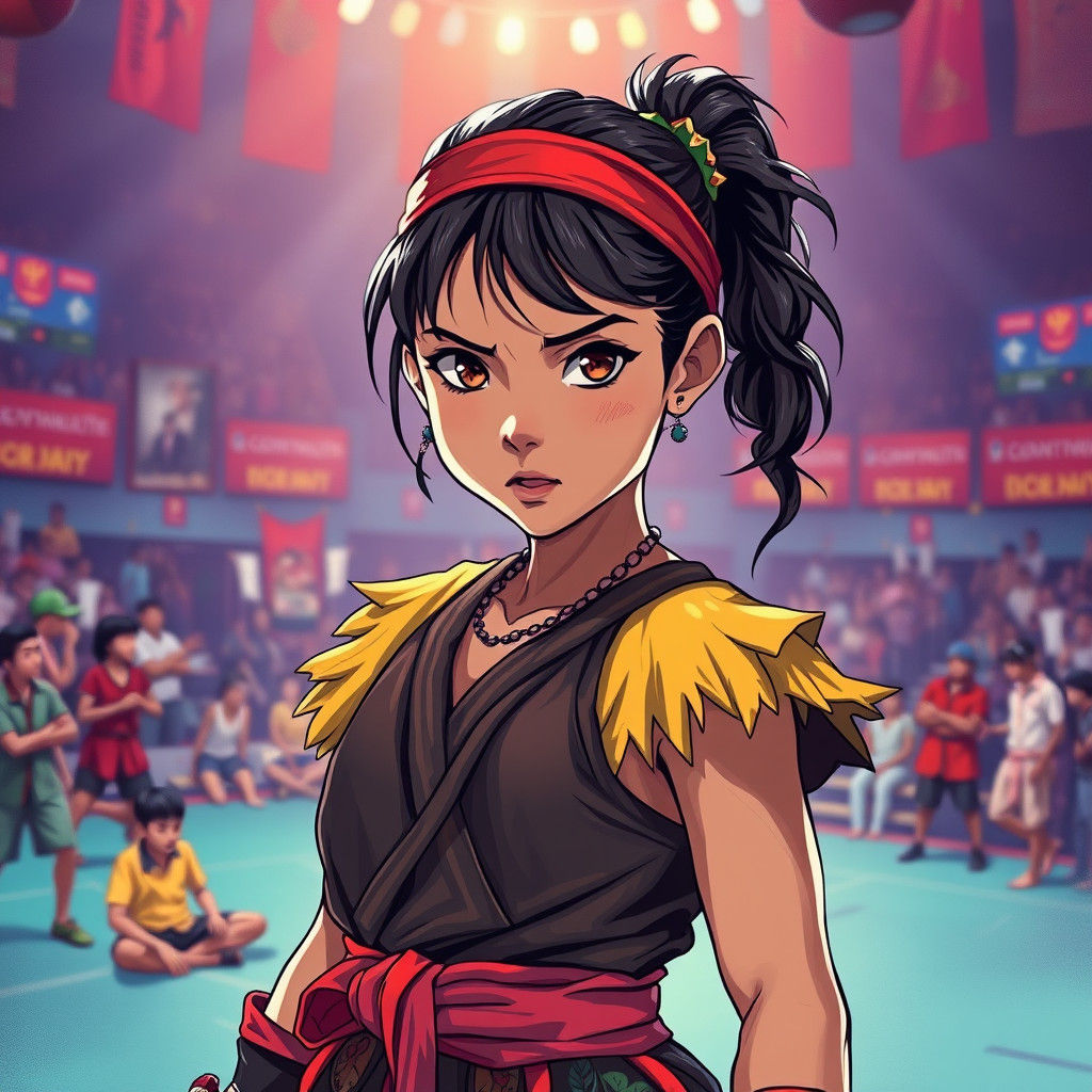 Ni-Vanuatu Warrior Girl Steals the Show in Girl Fighting Tou...