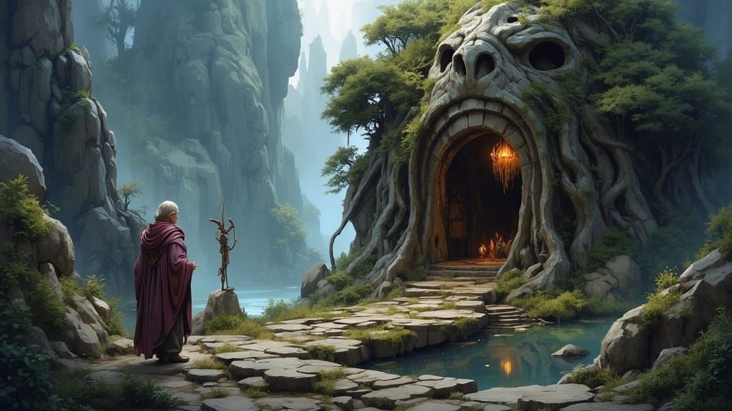 The mystical land of Morrowind. by Roger Dean. Epic cinematic brilliant stunning intricate meticulously detailed dramati...