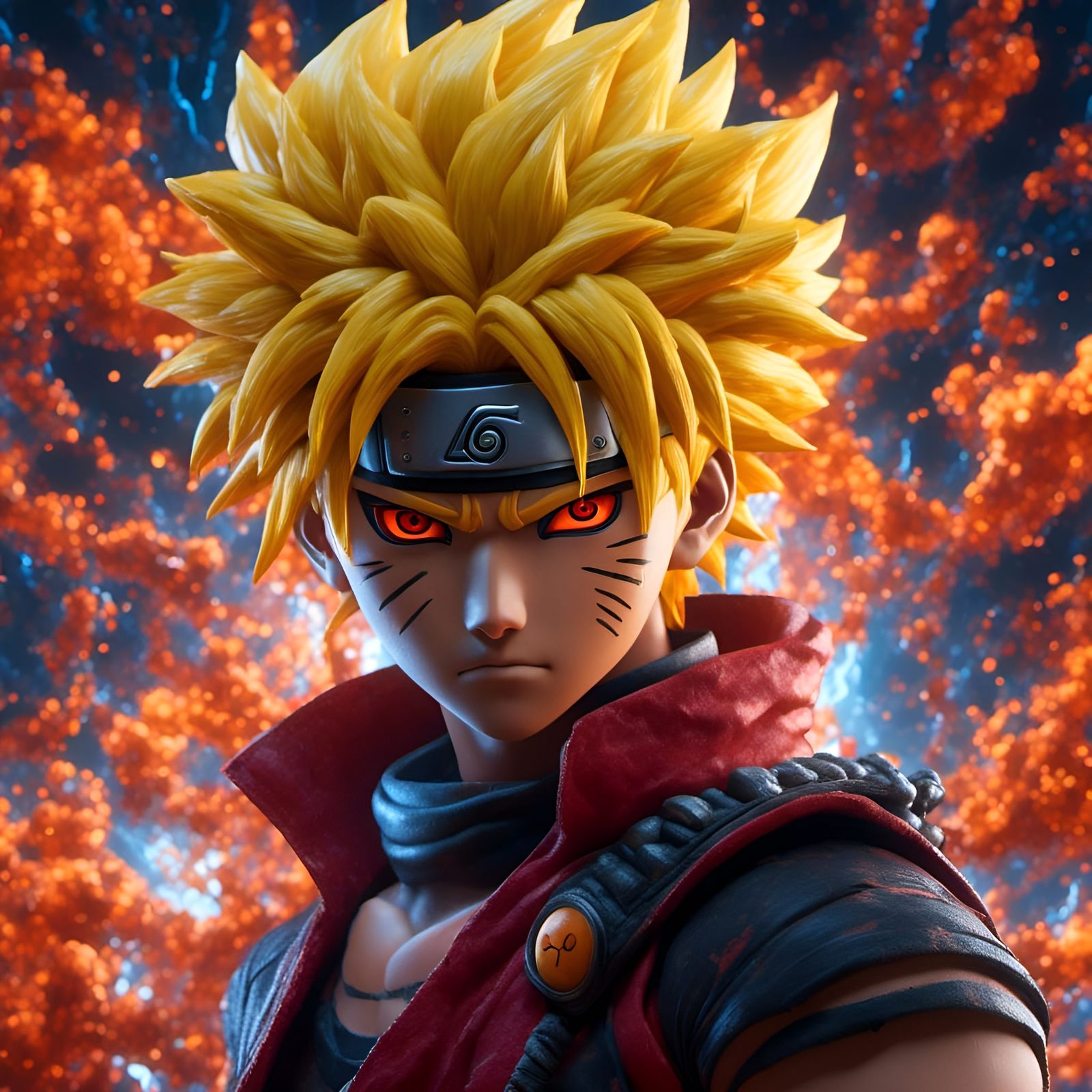 Naruto Anime Portrait in Photorealistic Style