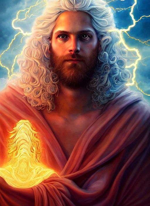 God of Thunder in Vibrant Matte Painting