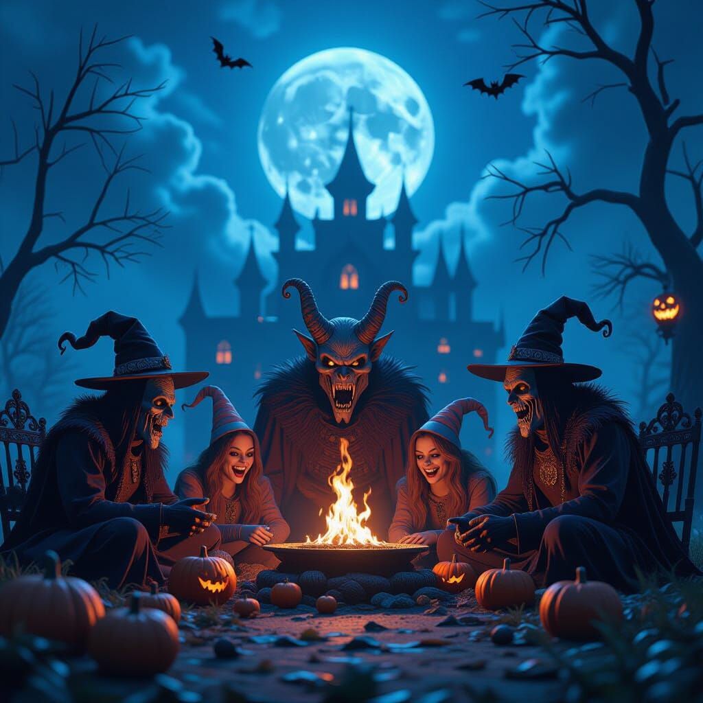 Monsters Celebrate at a Halloween Horror Birthday Bash