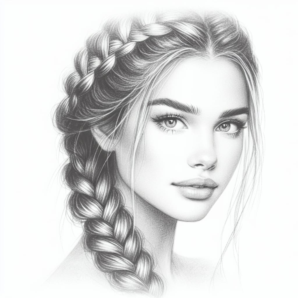 Ethereal Young Woman in Monochrome