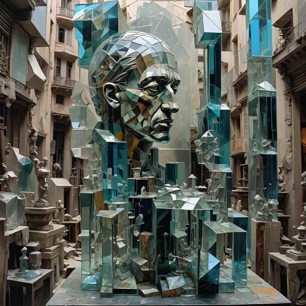Volumetric Glass Sculptures in a Majestic Landscape