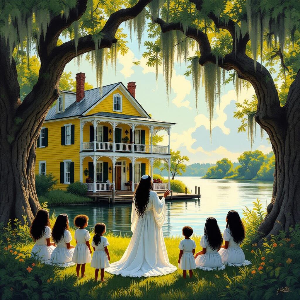 Bayou Voodoo Queen in Dreamy Ethereal Style