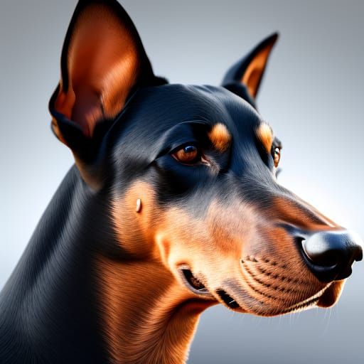 Hyper-Realistic 8k Portrait of a Doberman