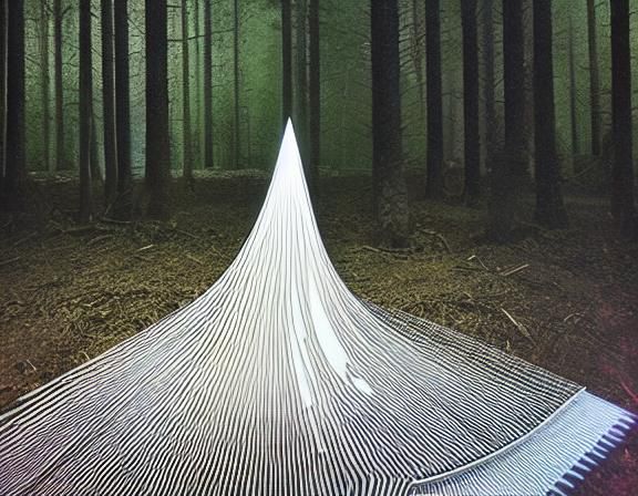 Woman with Flower in Etching Style