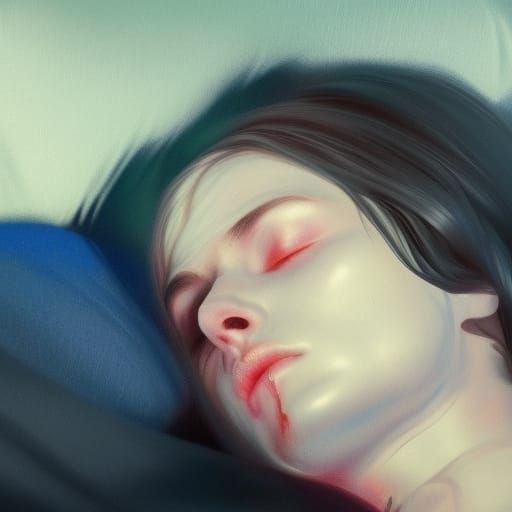 Helpless Figure in Expressionist Art Style