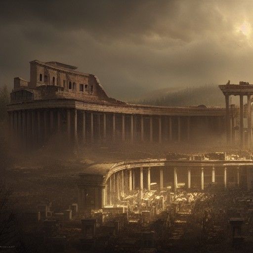 Fall of Roman Empire: Hyperrealistic Post-Apocalyptic Horror