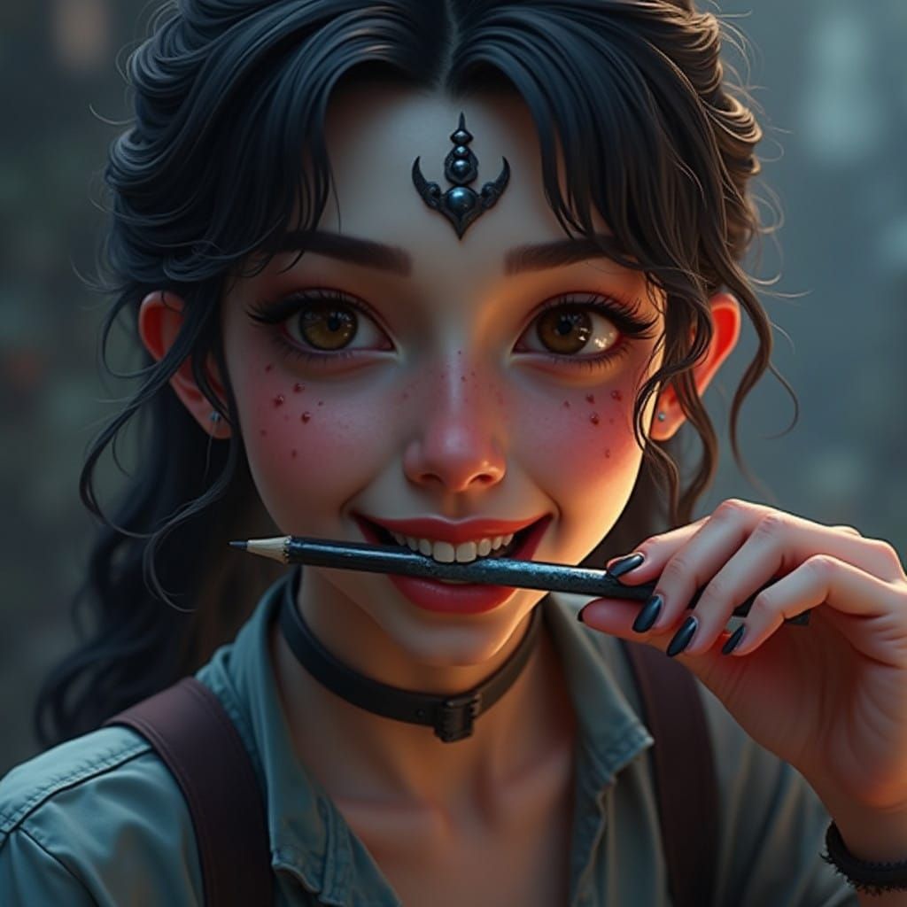 Elegant Woman Reveals Her Artistic Ambition in Splendid Deta...