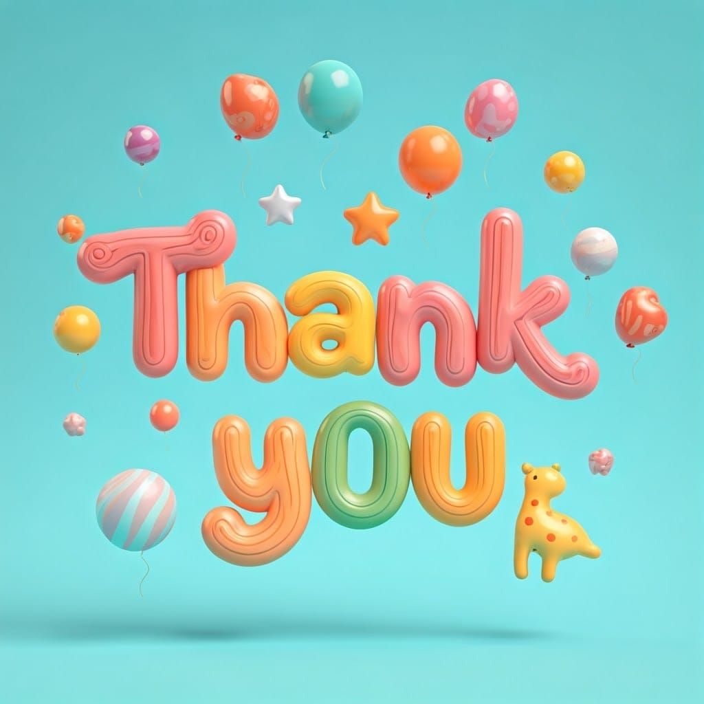 Whimsical 3D Celebration in Vibrant, Pixar-Inspired Style