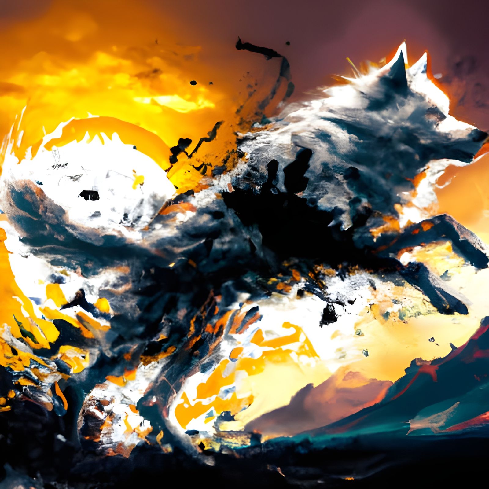 The beautiful wolf Sköll 🐺☀️