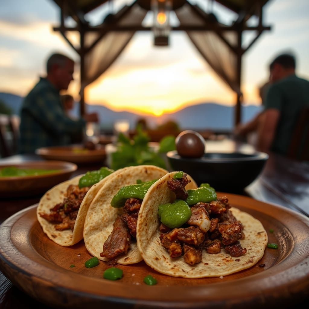 Authentic Al Pastor Tacos with Green Salsa