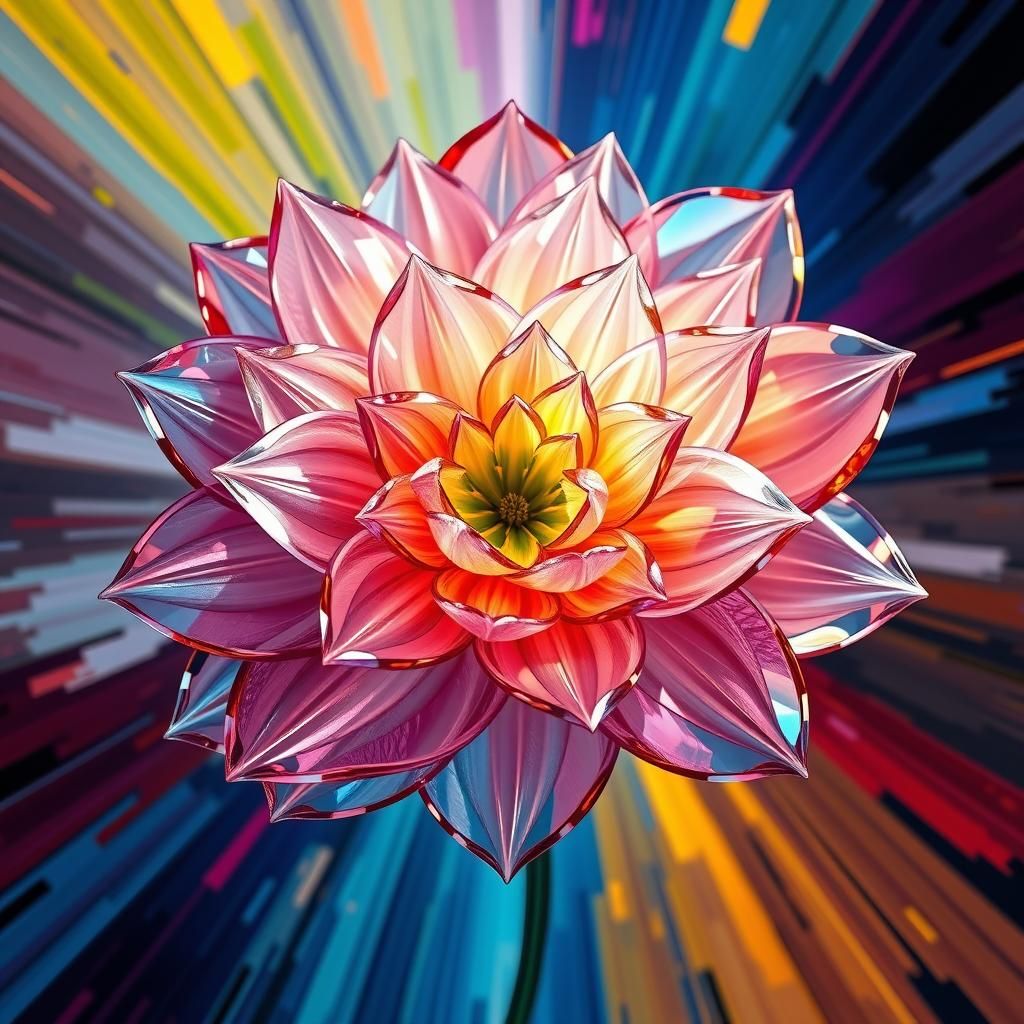 Glass Art Bouquet with Impossible Geometry