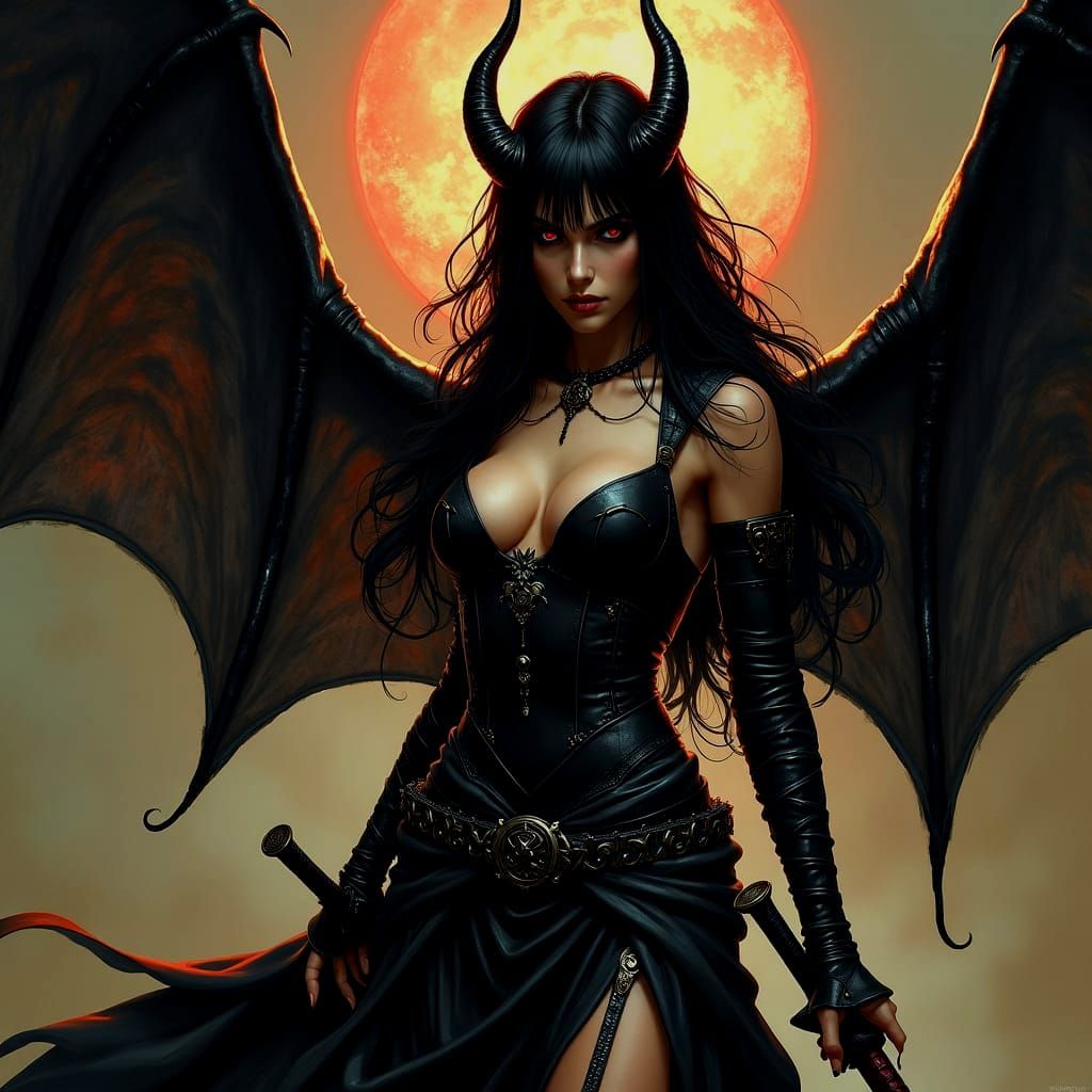 Dark Fantasy Vampire Assassin Art