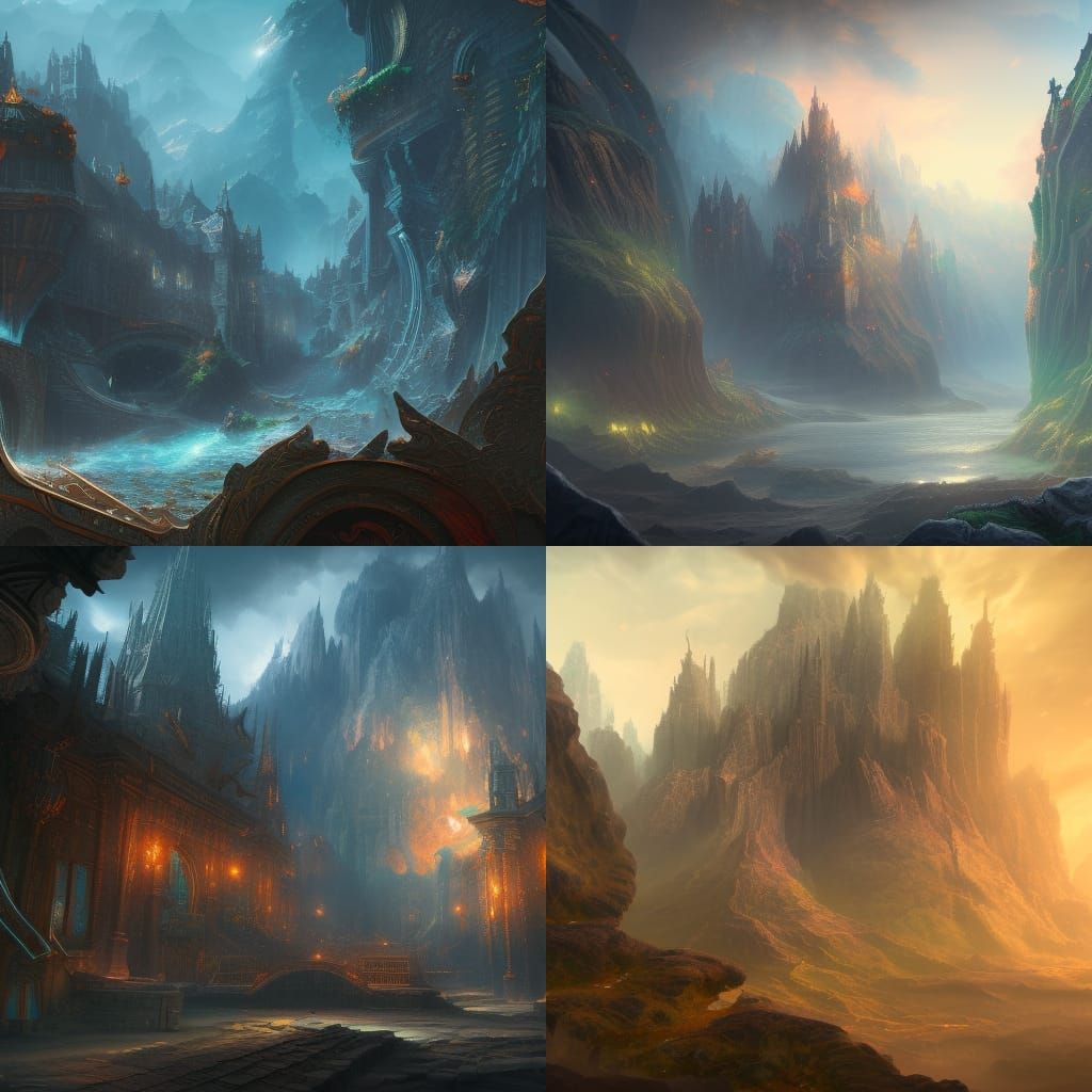 Fantastical Paper in Detailed Matte Painting