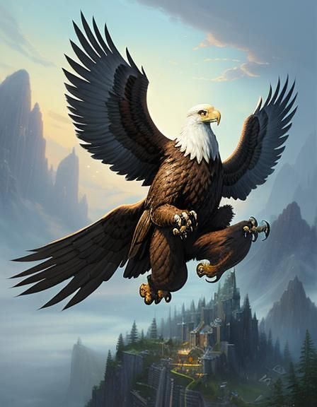 Winged Sabre-Tooth in Ethereal Fantasy Style