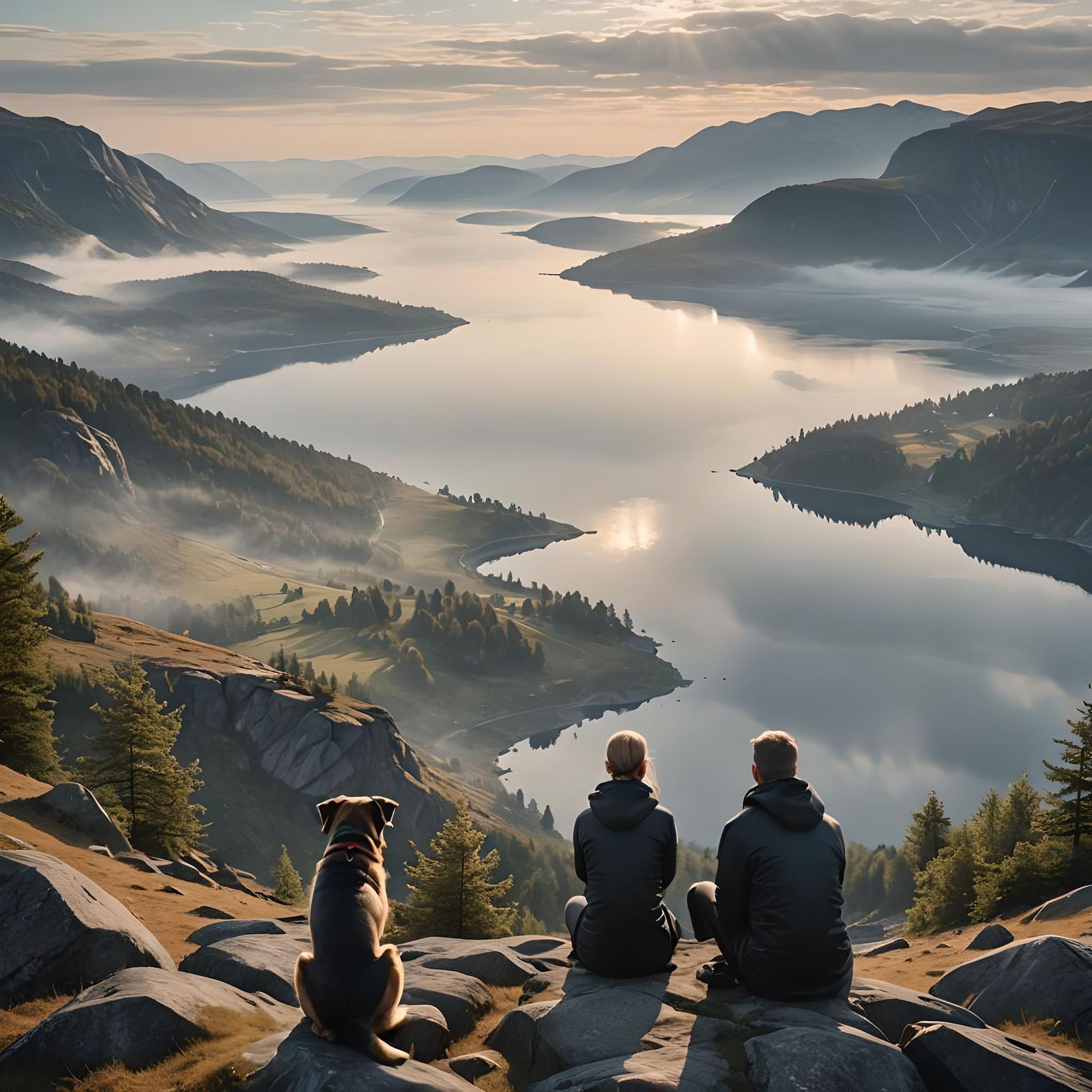Scandinavian Mountain View at Sunrise