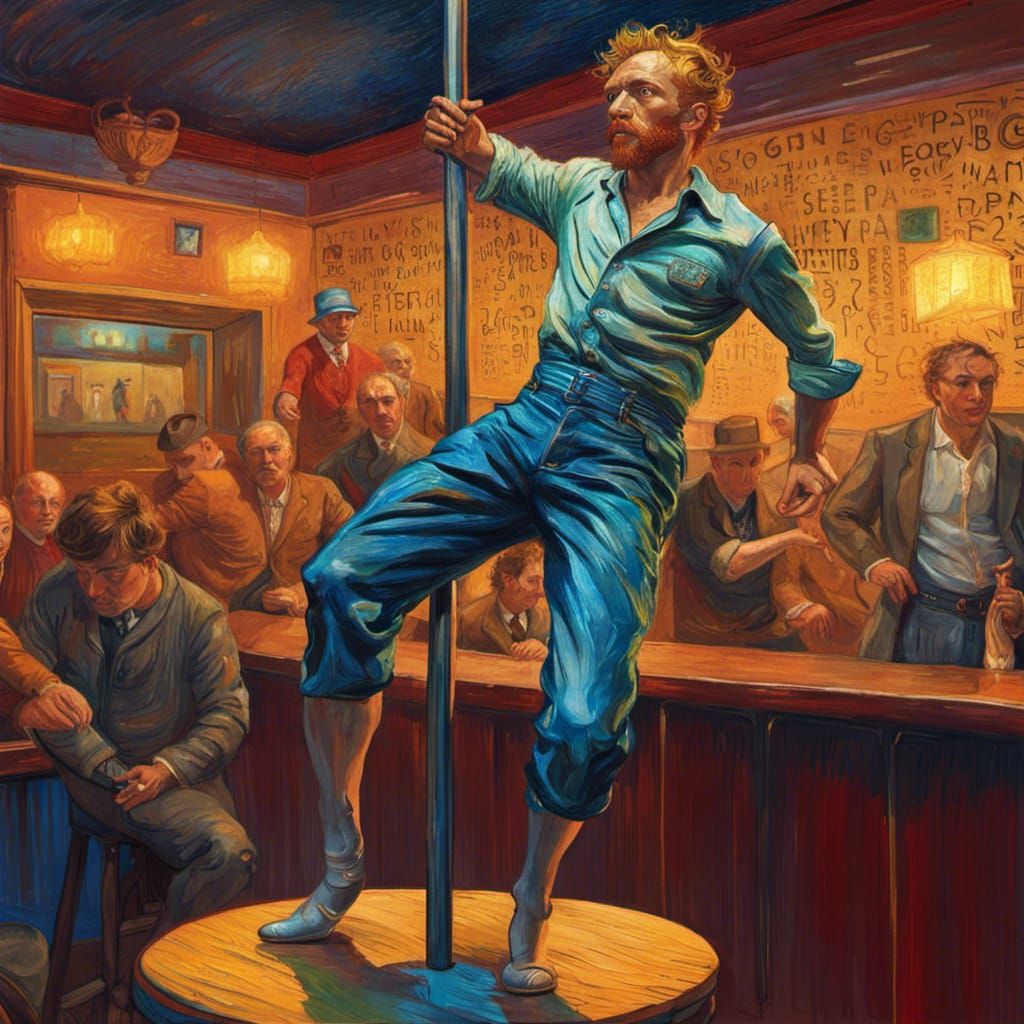 Exotic Male Dancer in Hyperrealistic Splash Art Style