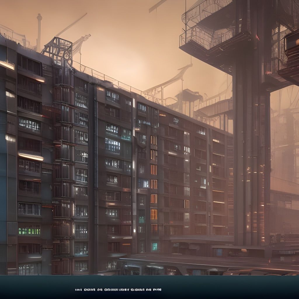 Industrial Housing Highrise in Detailed Matte Painting
