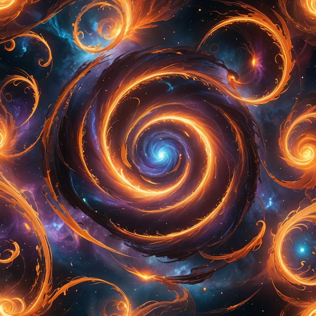 Swirling Space Vortex Concept Art in Unreal Engine