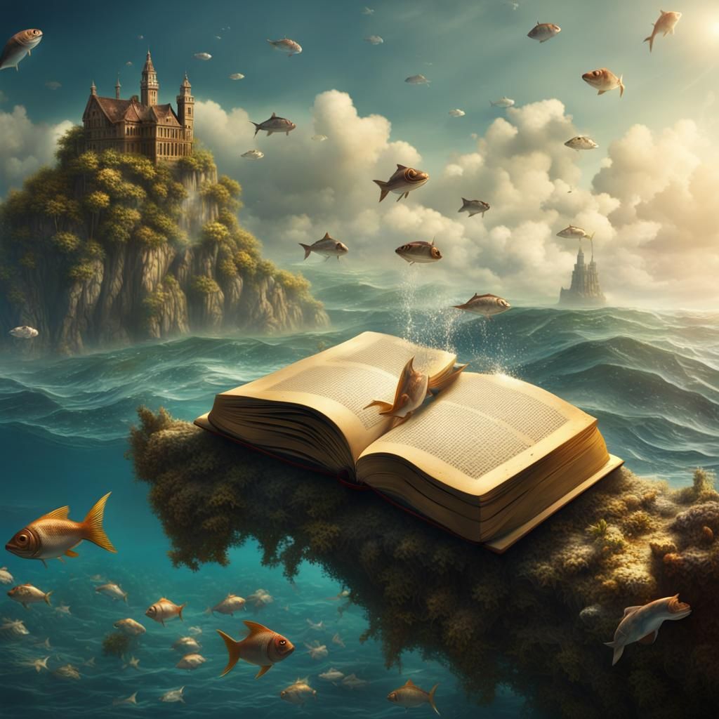Book Floating at Sea: A Digital Matte Painting