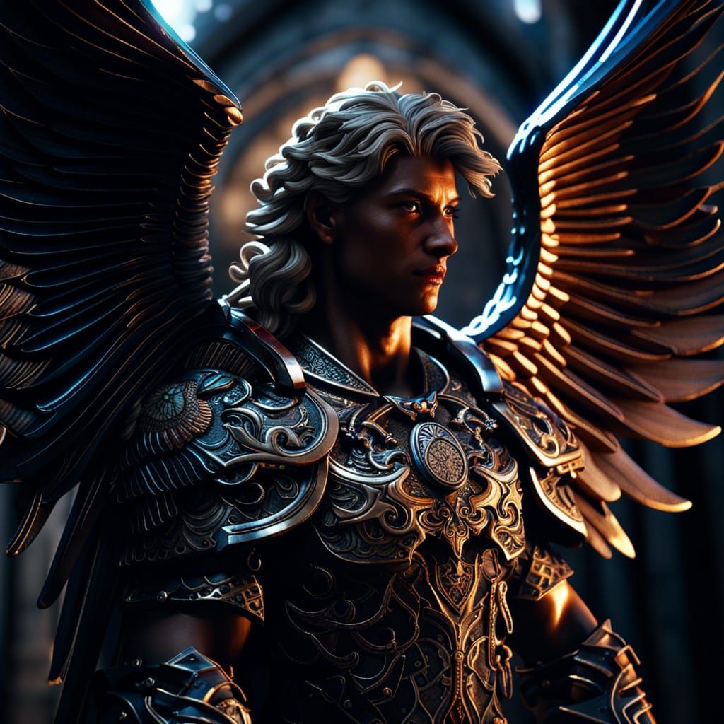 Archangel Michael in Dark Fantasy Concept Art