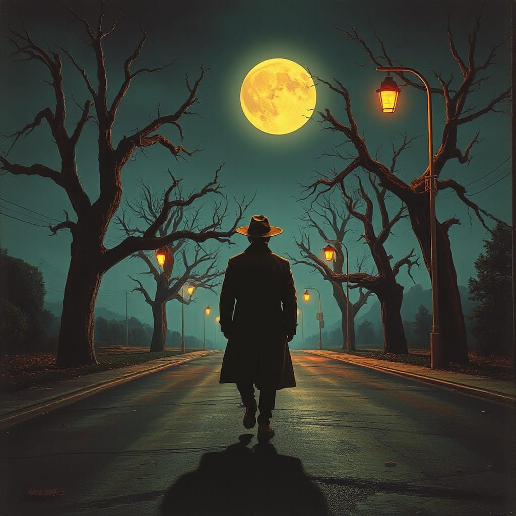 Surreal Figure Walks Through Futuristic, Eerie Cityscape at ...