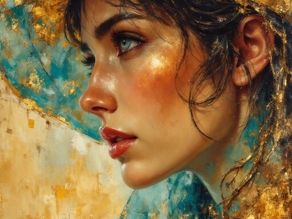 Retro Futuristic Sandcore Lady Dervish Portrait