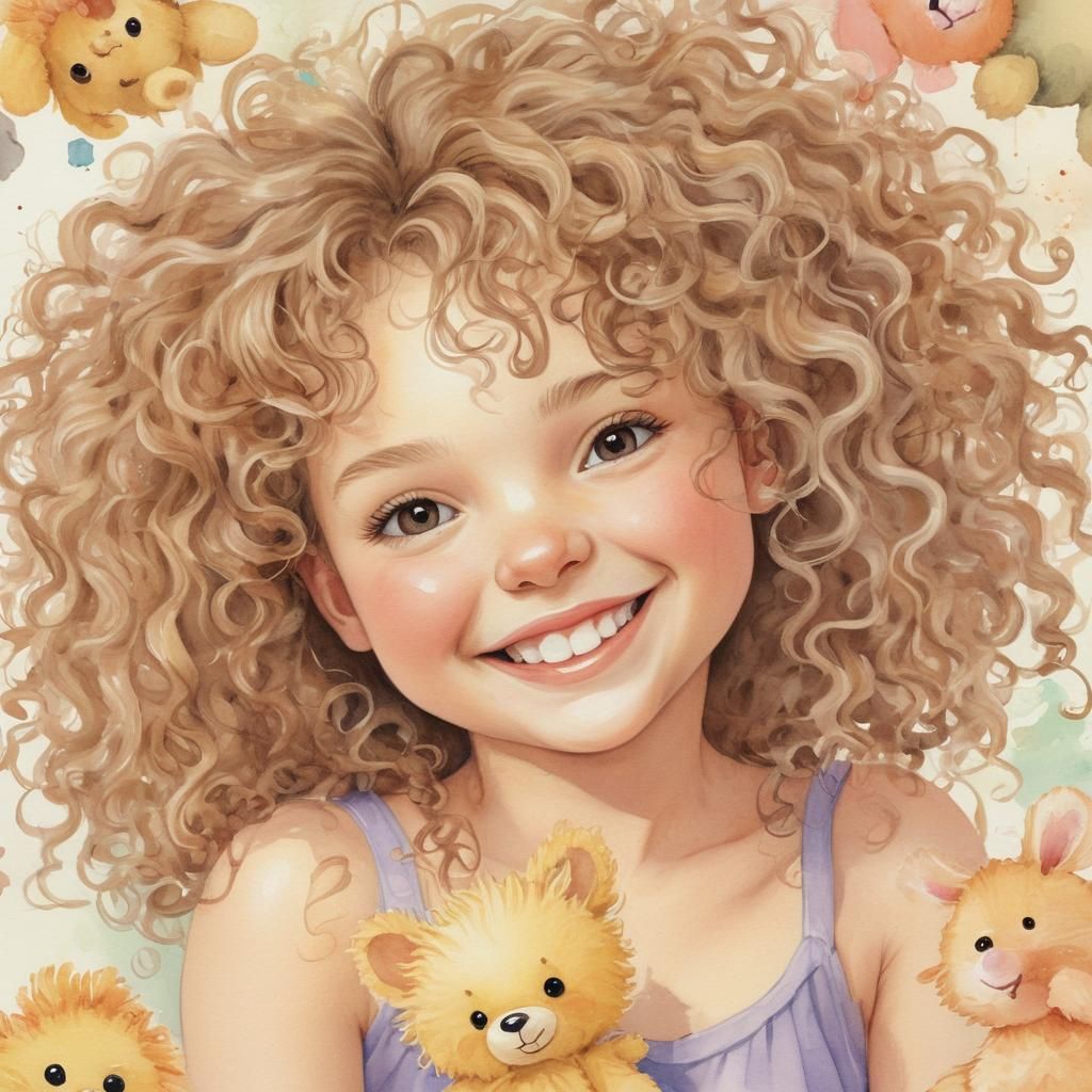 pretty little girl with an engaging grin