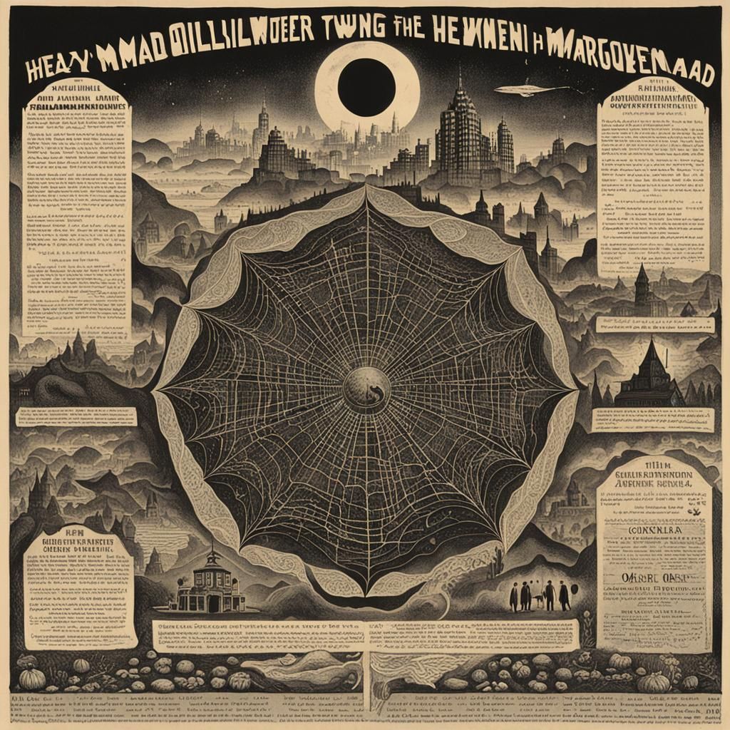 Chaotic Retro-Lithographic Dreamscape