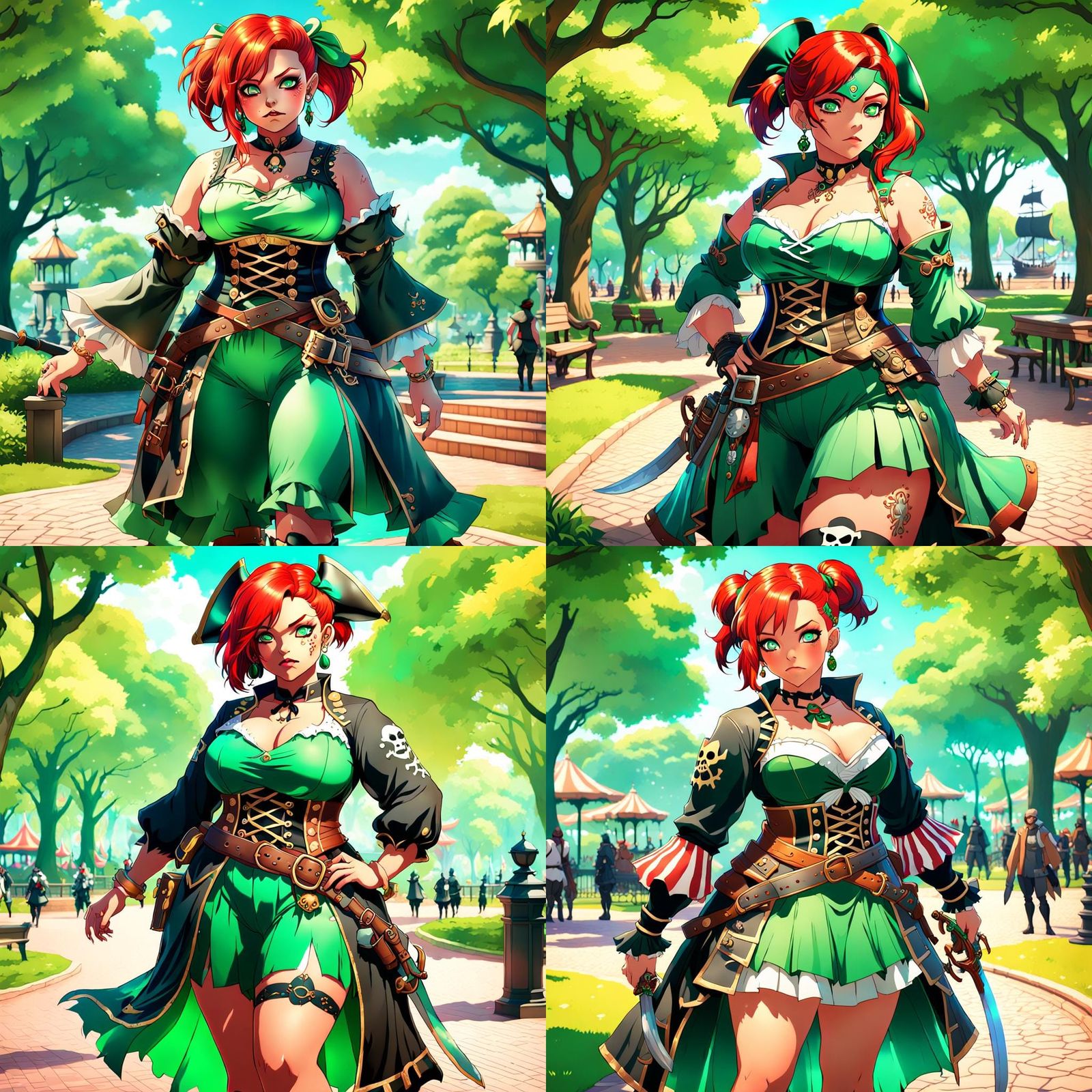 Regal Pirate Princess Unveiled in Vivid Fantasy Portrait