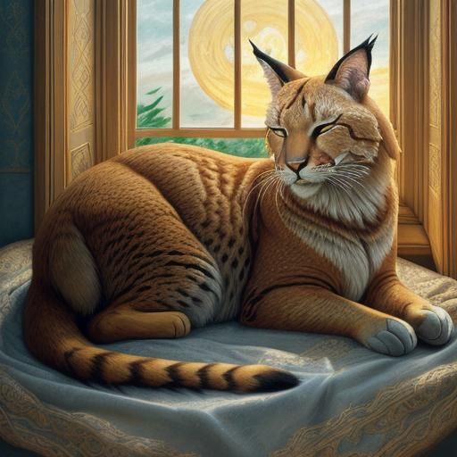 Dreamy Realism: Aksakal and Caracal in Ethereal Light