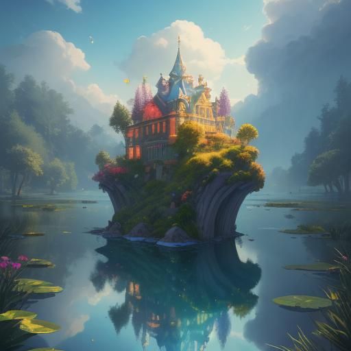 Blonde Queen by River with Phoenix in Candy Art