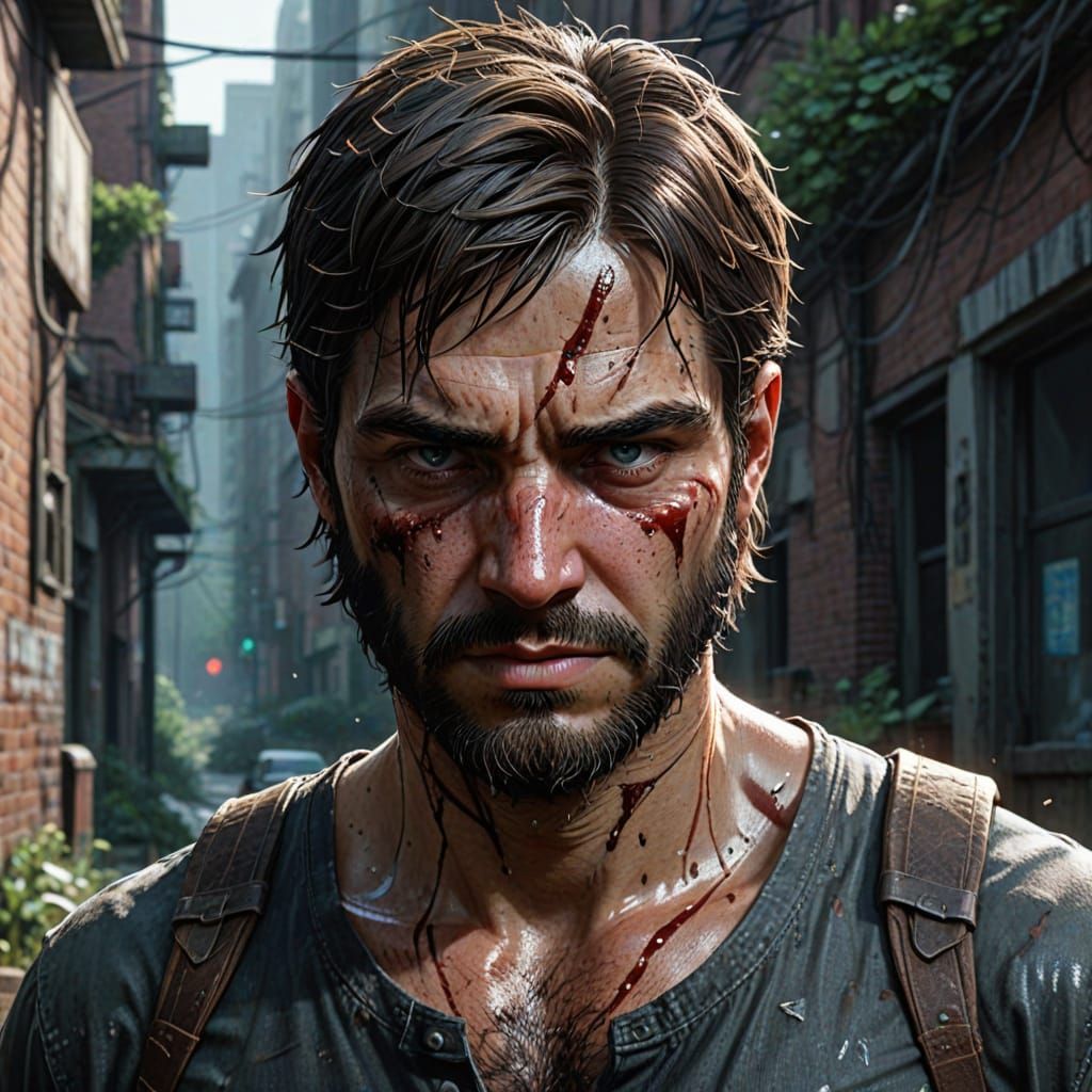 Demonic Warrior in Nanosuit: Silkpunk Portrait