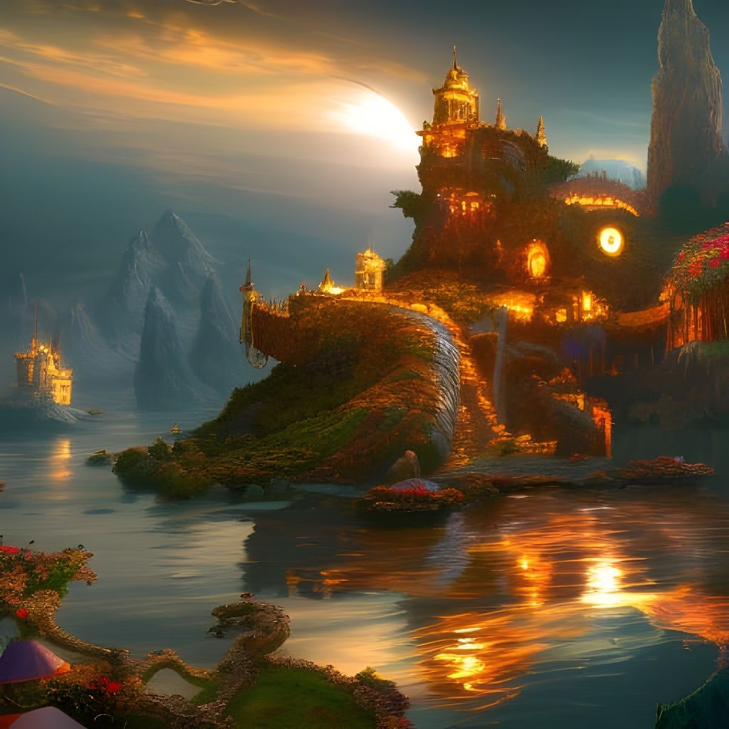 Fantastical Floating Island of Beauty in 8K