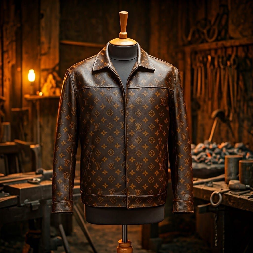 Brown Louis Vuitton Jacket in Dwarf Workshop