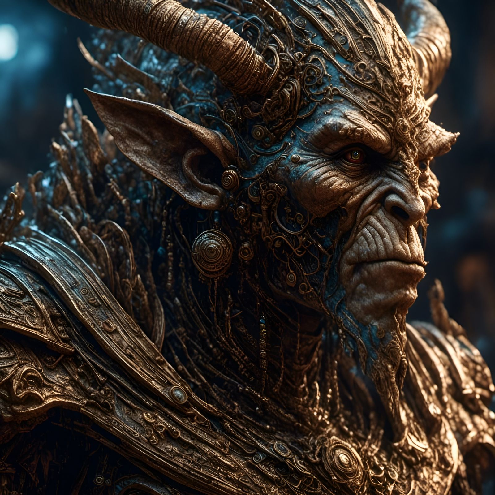 Cosmic Troll Blueprint Anatomy in Photorealistic Style