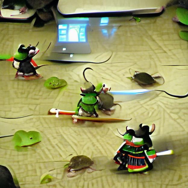 Mouse Samurai vs Frog Samurai Epic Duel
