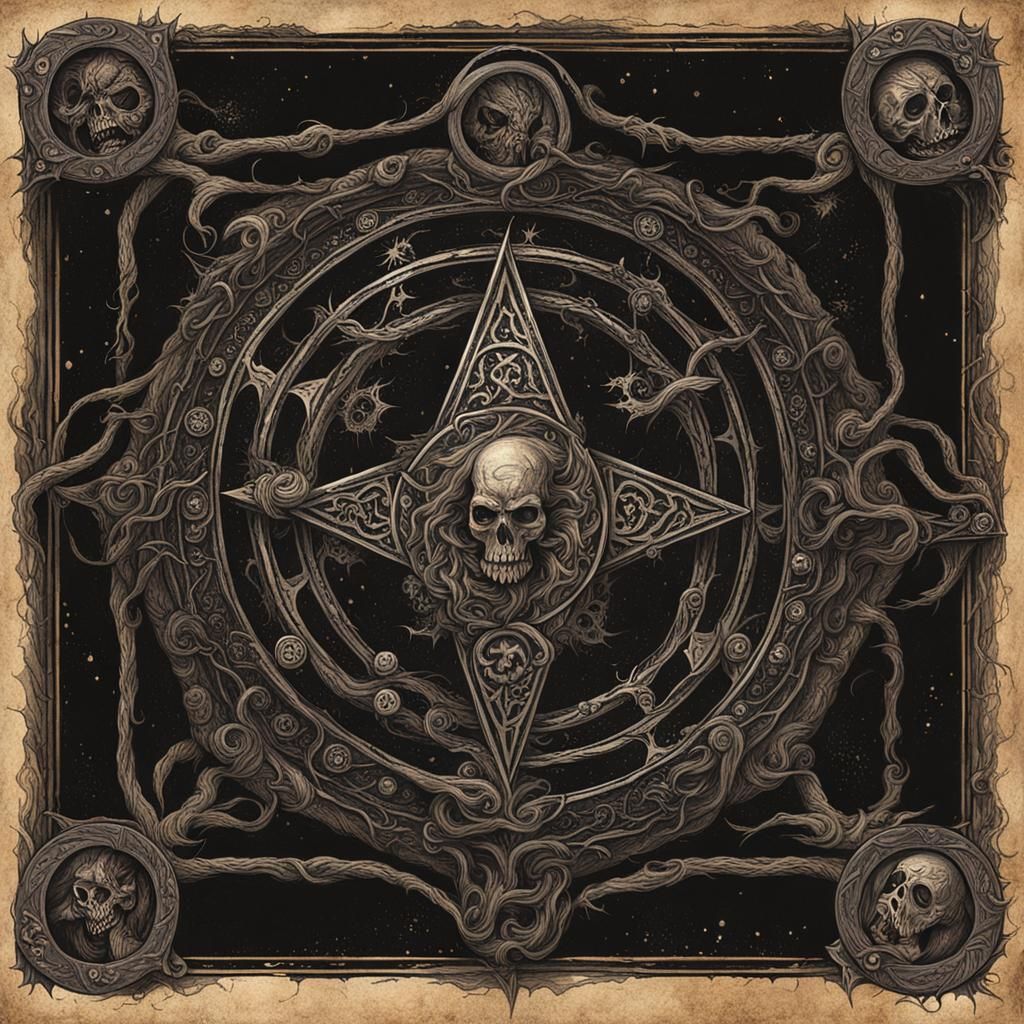 Sinister Medieval Grimoire of Black Magic
